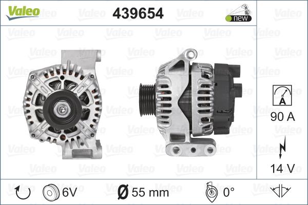 Valeo 439654 - Генератор www.autospares.lv