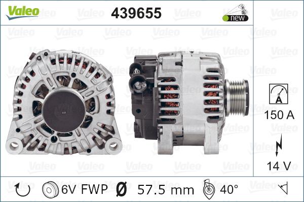 Valeo 439655 - Генератор www.autospares.lv