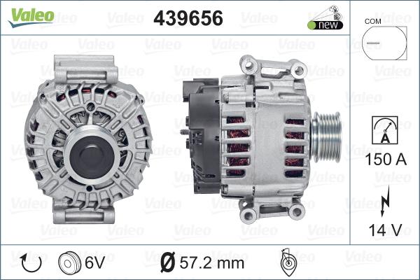 Valeo 439656 - Ģenerators www.autospares.lv