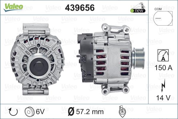 Valeo 439656 - Генератор www.autospares.lv