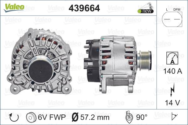 Valeo 439664 - Ģenerators autospares.lv