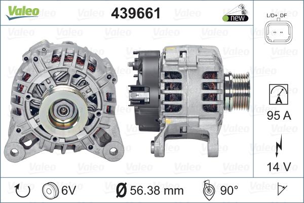 Valeo 439661 - Ģenerators www.autospares.lv
