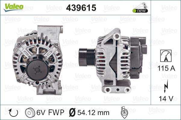 Valeo 439615 - Ģenerators www.autospares.lv