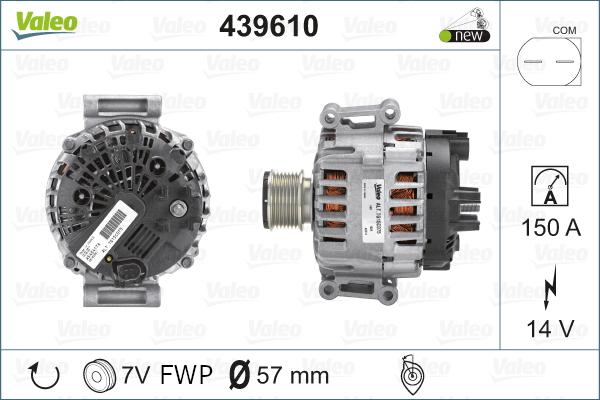 Valeo 439610 - Ģenerators www.autospares.lv