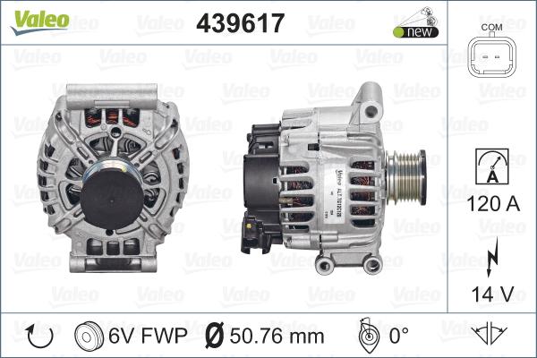 Valeo 439617 - Ģenerators autospares.lv