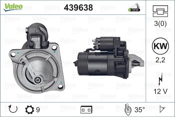 Valeo 439638 - Starter www.autospares.lv