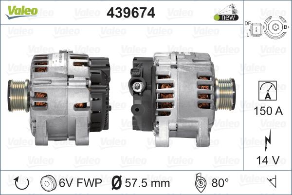 Valeo 439674 - Alternator www.autospares.lv