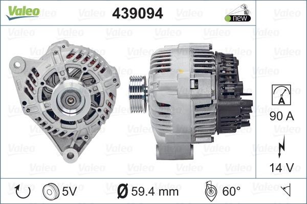 Valeo 439094 - Ģenerators www.autospares.lv