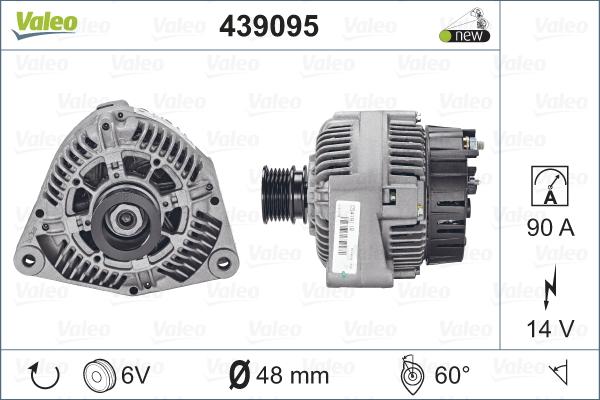 Valeo 439095 - Генератор www.autospares.lv