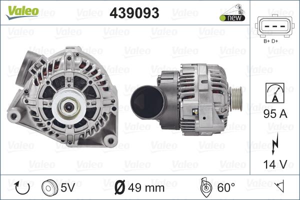 Valeo 439093 - Генератор www.autospares.lv