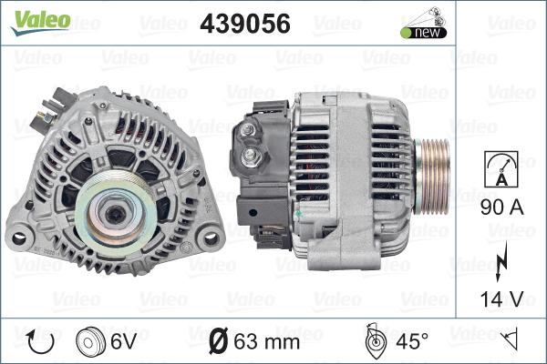 Valeo 439056 - Ģenerators www.autospares.lv