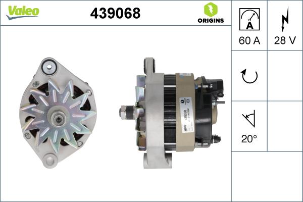 Valeo 439068 - Ģenerators autospares.lv