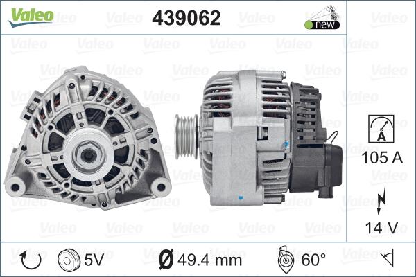 Valeo 439062 - Alternator www.autospares.lv