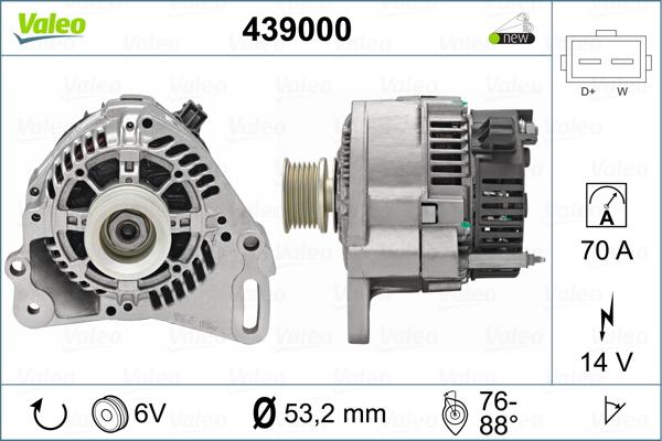 Valeo 439000 - Ģenerators autospares.lv