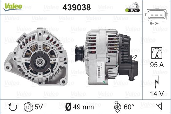 Valeo 439038 - Alternator www.autospares.lv