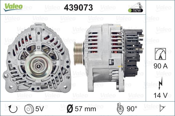 Valeo 439073 - Генератор www.autospares.lv