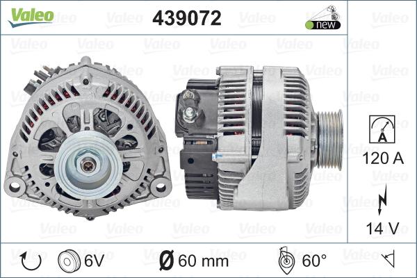 Valeo 439072 - Ģenerators autospares.lv