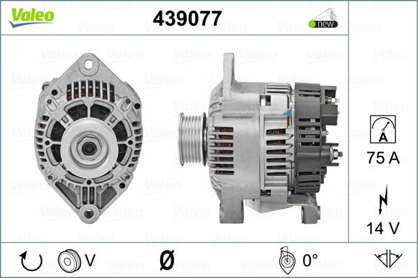 Valeo 439077 - Ģenerators autospares.lv