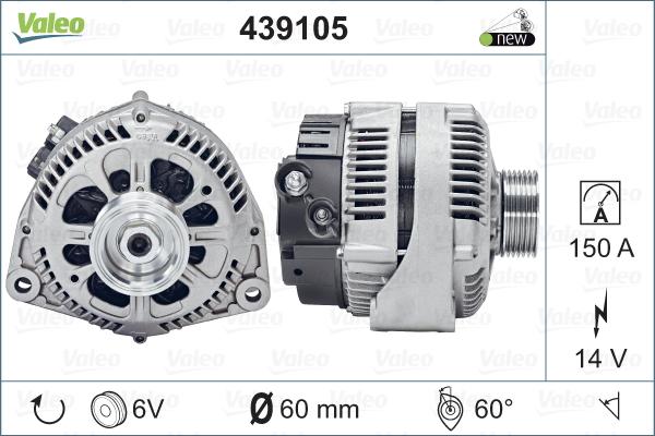 Valeo 439105 - Генератор www.autospares.lv