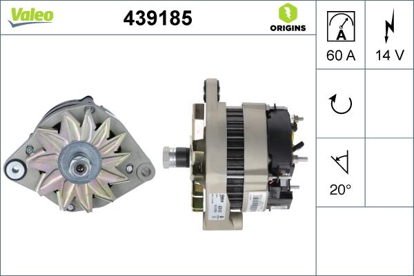 Valeo 439185 - Alternator www.autospares.lv