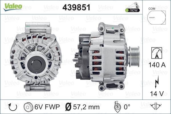 Valeo 439851 - Alternator www.autospares.lv