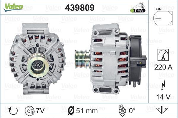 Valeo 439809 - Ģenerators www.autospares.lv