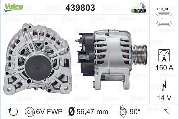 Valeo 439803 - Ģenerators www.autospares.lv