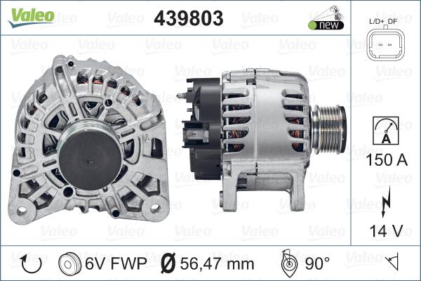 Valeo 439803 - Ģenerators autospares.lv