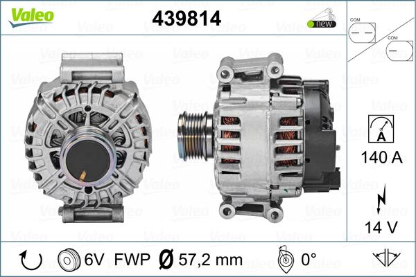 Valeo 439814 - Ģenerators autospares.lv