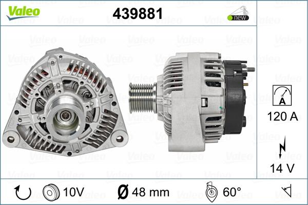 Valeo 439881 - Ģenerators autospares.lv