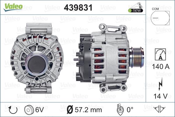 Valeo 439831 - Генератор www.autospares.lv