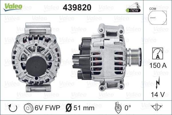 Valeo 439820 - Alternator www.autospares.lv