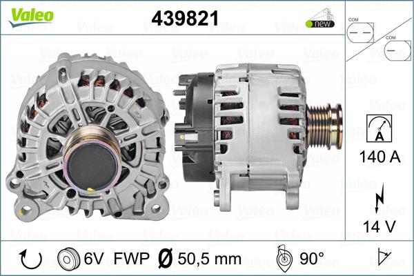 Valeo 439821 - Ģenerators www.autospares.lv