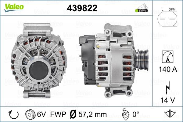 Valeo 439822 - Ģenerators autospares.lv