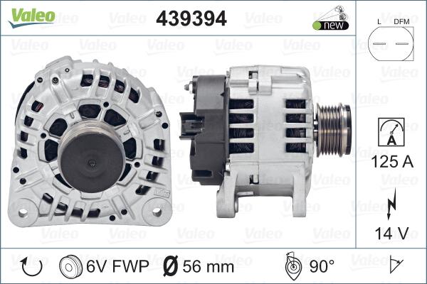 Valeo 439394 - Генератор www.autospares.lv