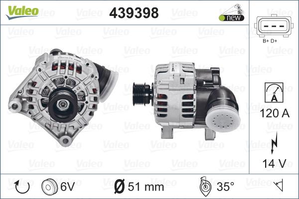 Valeo 439398 - Генератор www.autospares.lv