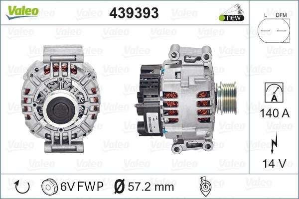 Valeo 439393 - Ģenerators autospares.lv