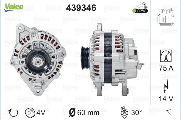 Valeo 439346 - Ģenerators autospares.lv