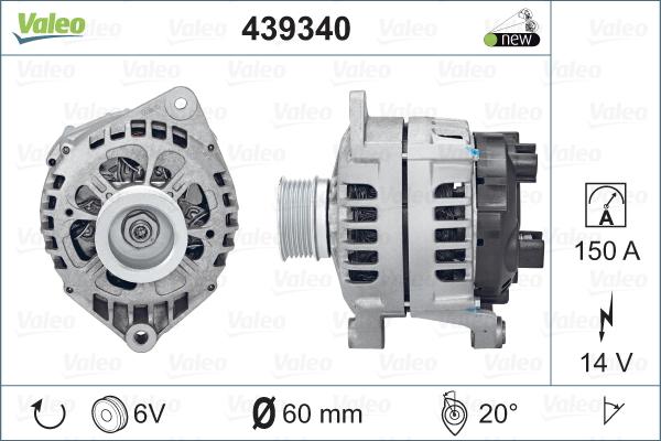 Valeo 439340 - Alternator www.autospares.lv