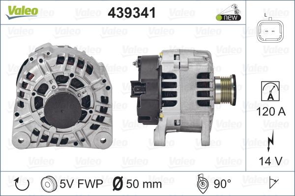 Valeo 439341 - Ģenerators autospares.lv