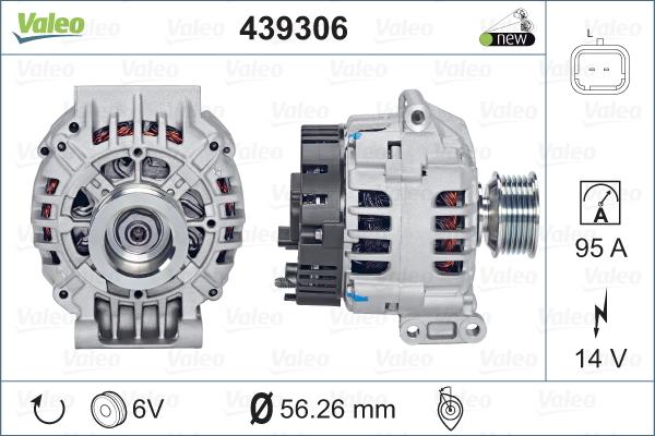 Valeo 439306 - Ģenerators www.autospares.lv