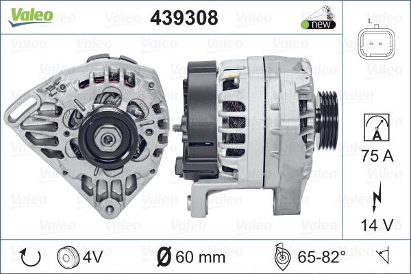 Valeo 439308 - Ģenerators autospares.lv