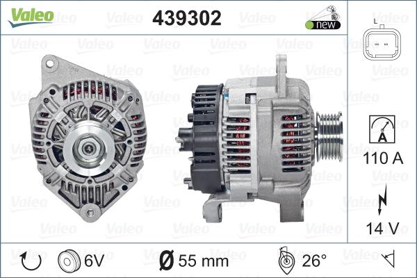 Valeo 439302 - Генератор www.autospares.lv