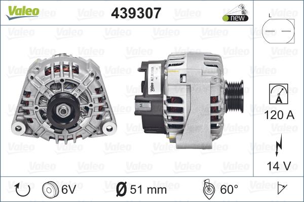 Valeo 439307 - Alternator www.autospares.lv