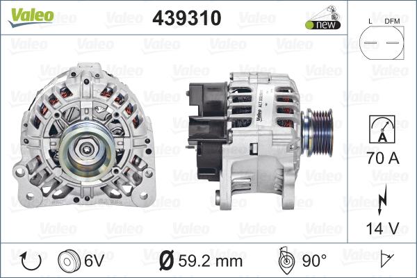 Valeo 439310 - Alternator www.autospares.lv