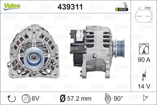 Valeo 439311 - Alternator www.autospares.lv