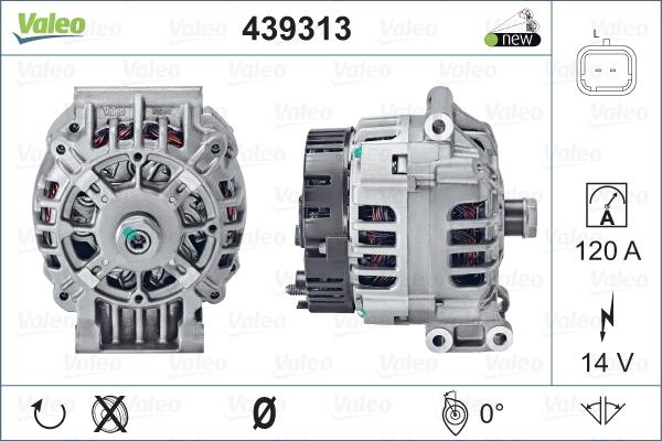 Valeo 439313 - Генератор www.autospares.lv