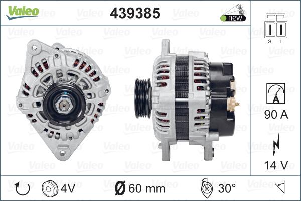 Valeo 439385 - Генератор www.autospares.lv