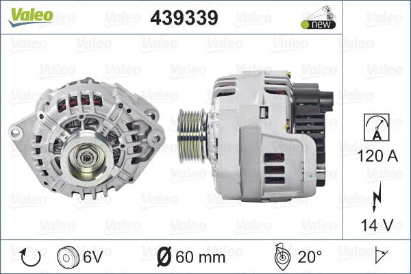 Valeo 439339 - Генератор www.autospares.lv