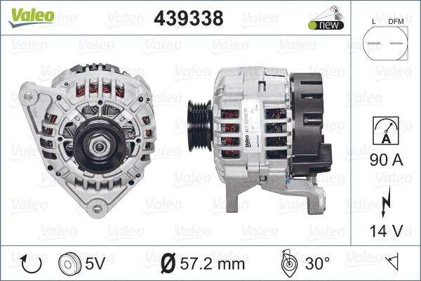 Valeo 439 338 - Alternator www.autospares.lv